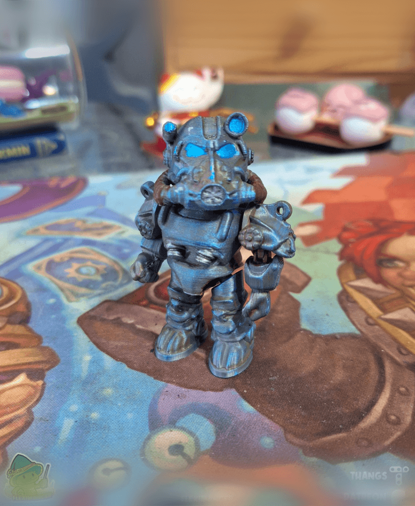 T-60 Power Armor - Fallout | Action Figure print-in-place| Multicolor 3d model