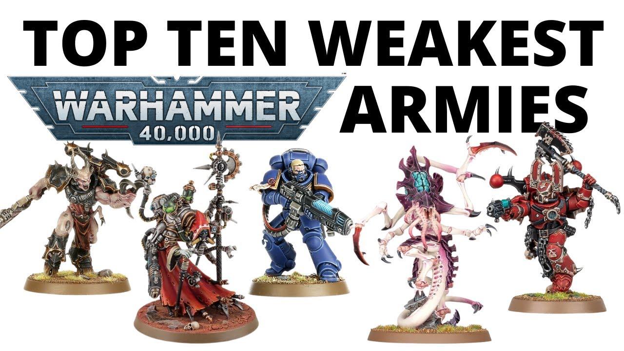 New Video! Top Ten Weakest Armies in Warhammer 40K - Win Rates and Why They're Struggling!