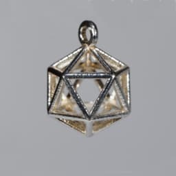 D20 Wireframe Pendant 3d model