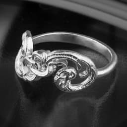 Two Hearts Love Grows Swedish Dalarna Kurbits Ring Size 7 3d model