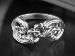 Two Hearts Love Grows Swedish Dalarna Kurbits Ring Size 6 3d model
