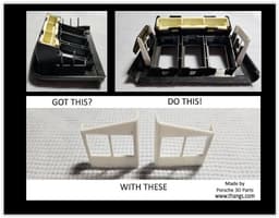 Porsche 964 & 993 Upper Console Tabs 3d model