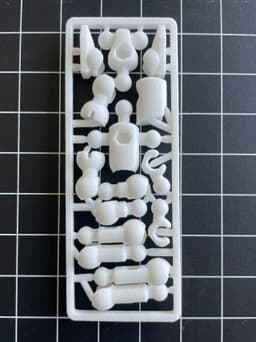ModiBot Myke 3" Figure Frame (with Hex holes) 3d model