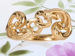 Two Hearts Love Grows Swedish Dalarna Kurbits Ring Size 6 3d model