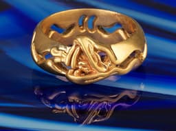 Sea Serpent Dragon Snake Ring Size 7 3d model