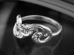Two Hearts Love Grows Romantic Swedish Dalarna Kurbits Ring Size 10 3d model