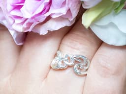 Two Hearts Love Grows Swedish Dalarna Kurbits Ring Size 6 3d model
