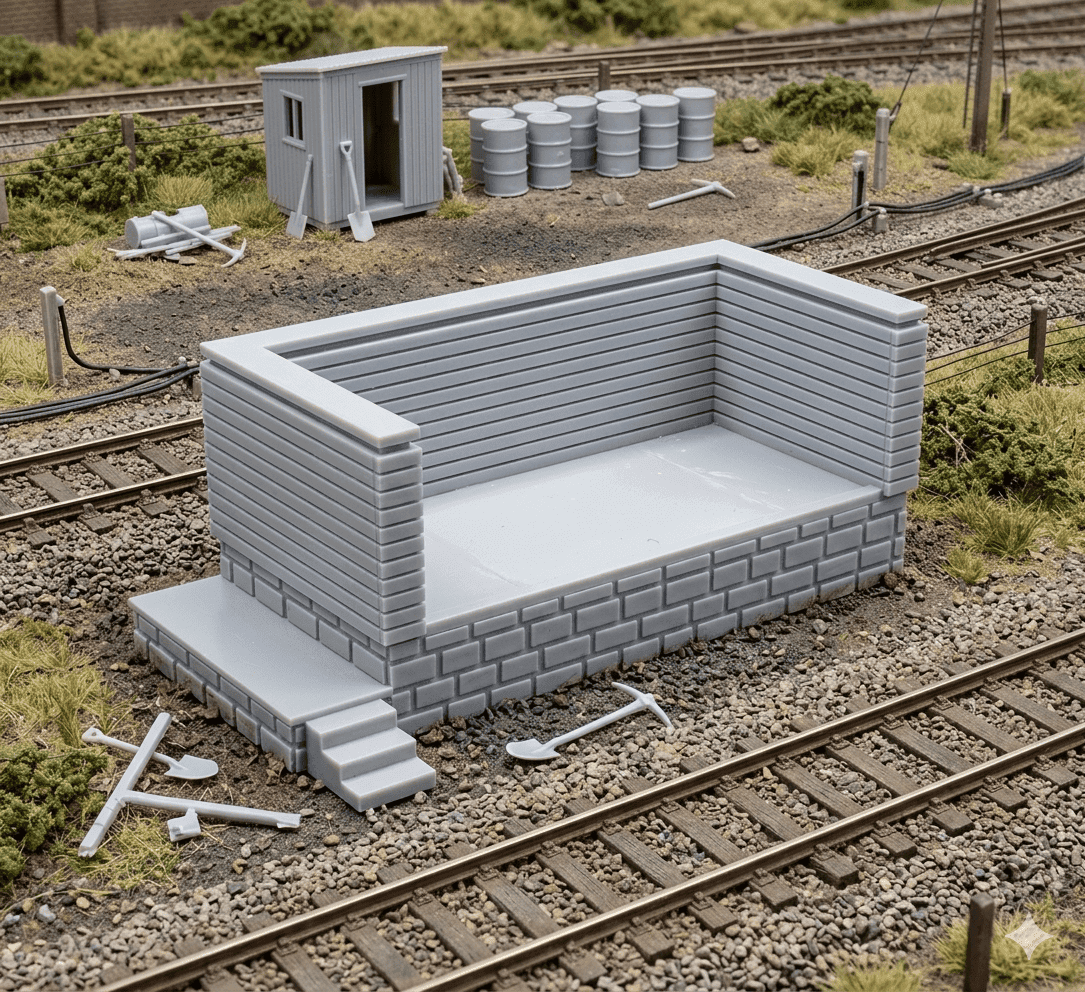 3MM TT Gauge Coaling Stage 3d model