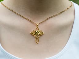 Rose Cross Necklace Pendant Jewelry Gift 3d model