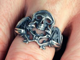 Skull Snake Ring Size 8 3d model