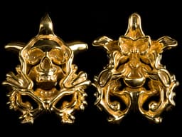 Double Sided Orchid Flower Skull Life Death Pendant 3d model