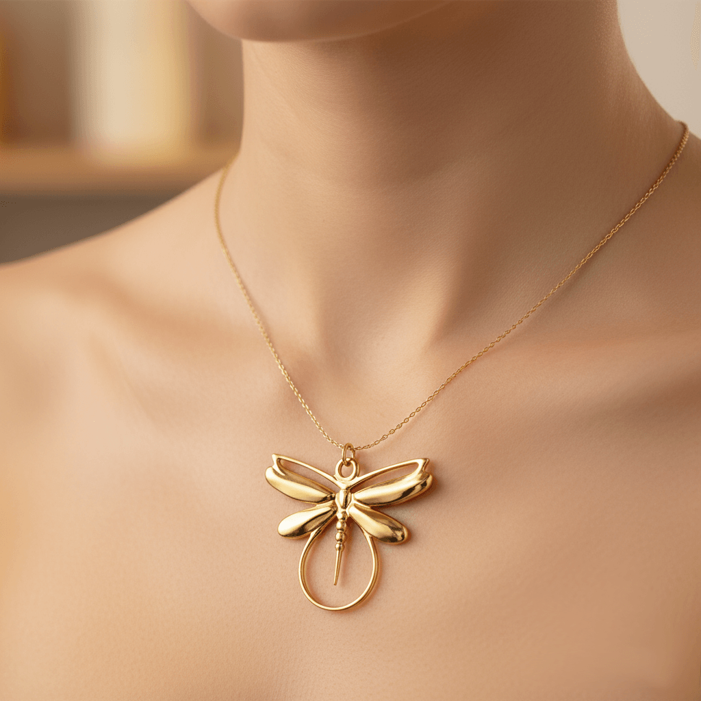 Stylized Dragonfly Pendant 3d model