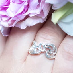 Two Hearts Love Grows Swedish Dalarna Kurbits Ring Size 7 3d model