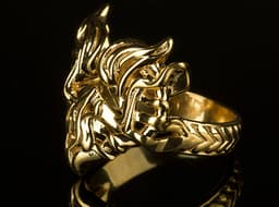 Burning Big Heart Fire Flames Ring Jewelry Gift Size 7 3d model