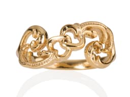 Two Hearts Love Grows Romantic Swedish Dalarna Kurbits Ring Size 10 3d model