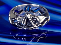 Sea Serpent Dragon Snake Ring Size 9 3d model