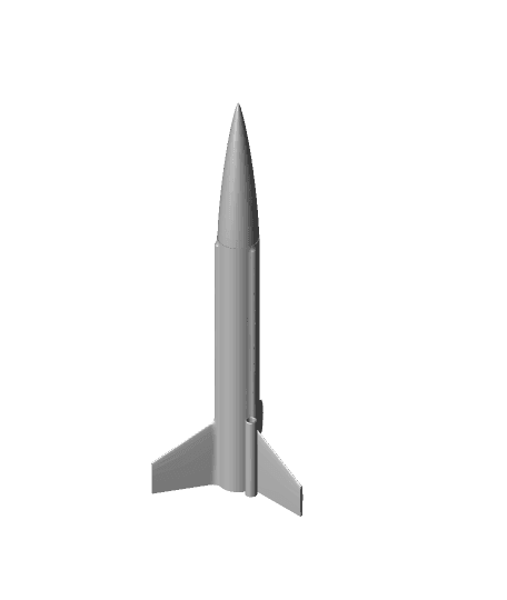 Flyable Rocket with 18mm Motor Mount 3d model