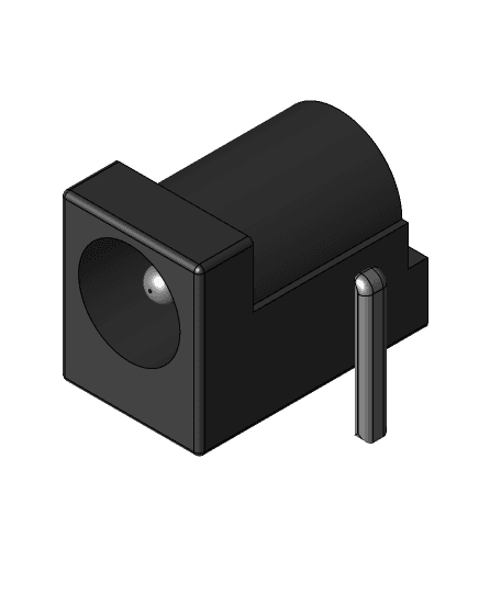 5.5 x 2.1 mm Power Jack (TH) 3d model