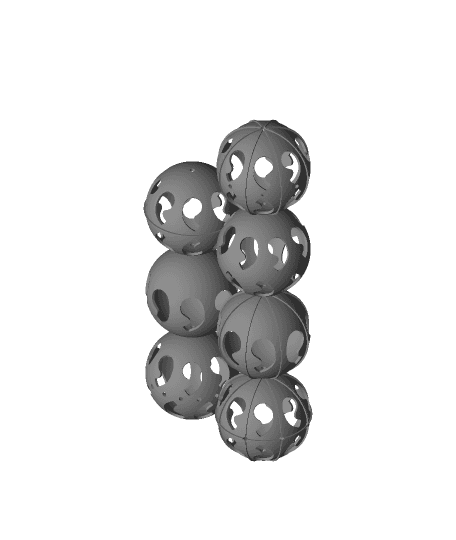 Comma symmetry spheres (7 infinite families) 3d model