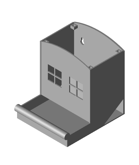 Birdfeeder with food silo to hang up or for standing, e.g. on the window sill 3d model