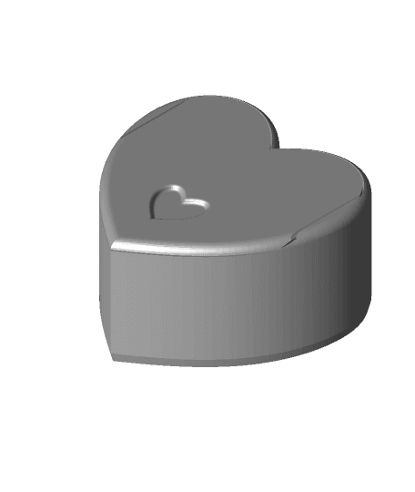 Simple Heart Box - Sliding 3d model