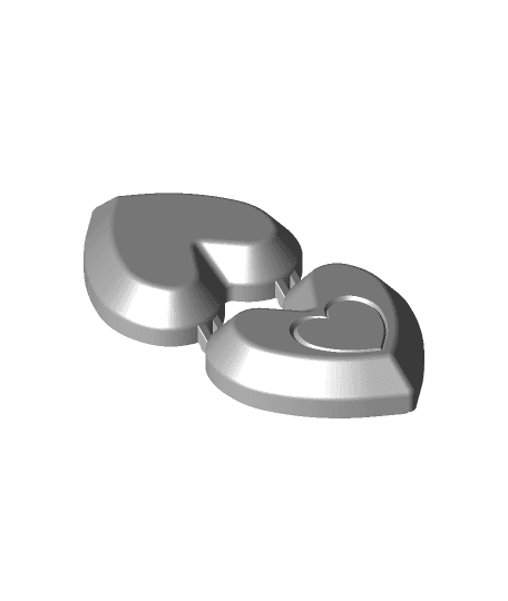 v2 of Print in Place Remix of Simple Heart Box 3d model