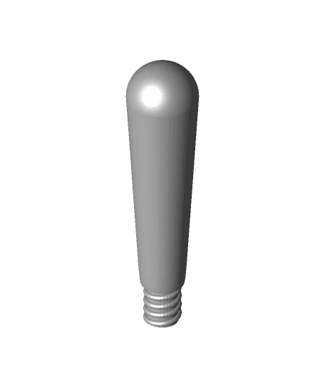 Short Threaded Handle by wpcarver1 full viewable 3d model