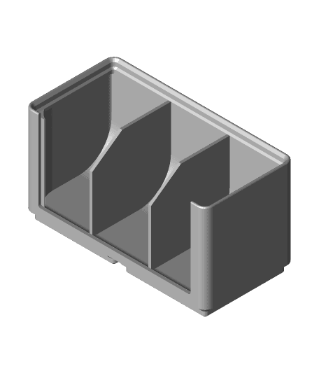 Gridfinity Windowed Bins - Rails 3d model