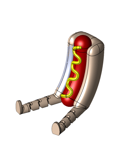 Hot Dog Man 3d model