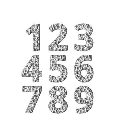 Lichen Numbers by DaveMakesStuff full viewable 3d model