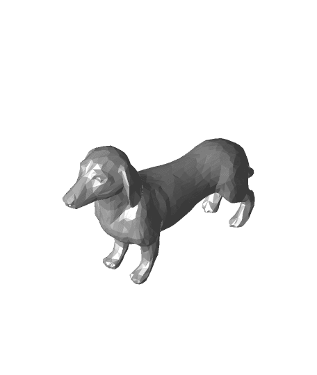 Low Poly Dachshund 3d model