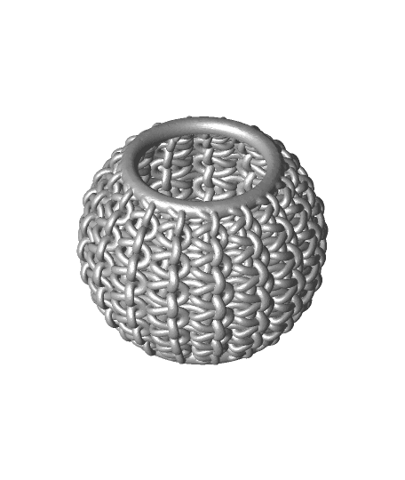Garter Knit Round Bowl (Circumferential) 3d model