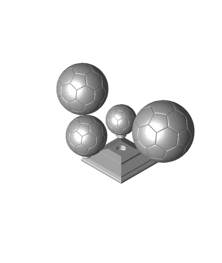Screw Post Cap Soccer ball top 3d model