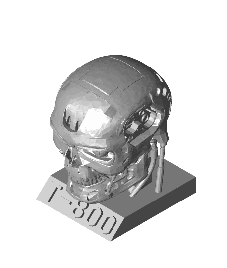 T-800 Terminator Skull #FranklyBuilt 3d model