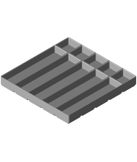 Gridfinity Modified 5x5x25-02 by yellow.bad.boy full viewable 3d model