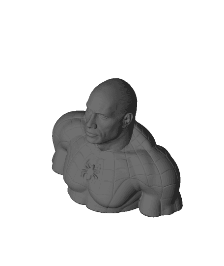The Rock Spiderman by nholy full viewable 3d model