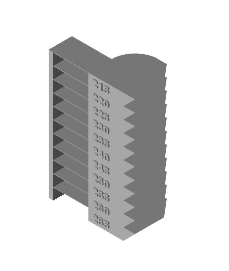 PETG Temperature Tower 215-265 with Bridge 3d model