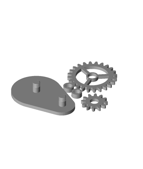Spur gears with lock(fixed) by Jj Prints full viewable 3d model
