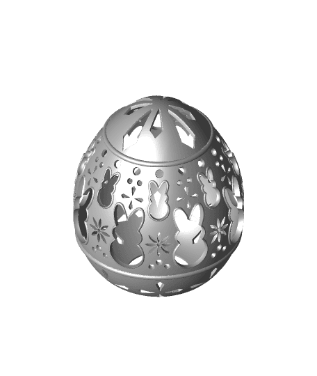 Egg Tealight Cover -Fancy Bunnies 3d model