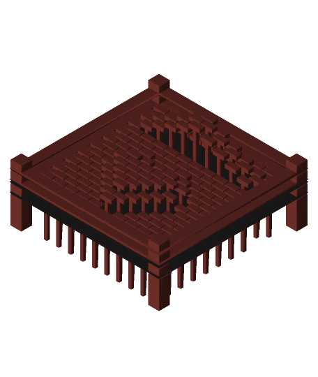Pin Screen Toy - Bricked Edition 3d model