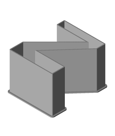 LATIN SMALL LETTER Z, nestable box (v1) 3d model