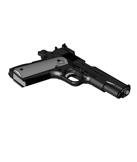 M1911 pistol by juankmed full viewable 3d model