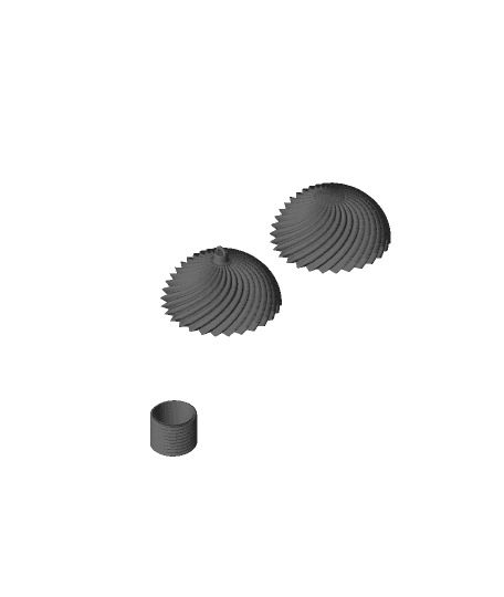 bauble top and bottom, screw together.3mf 3d model