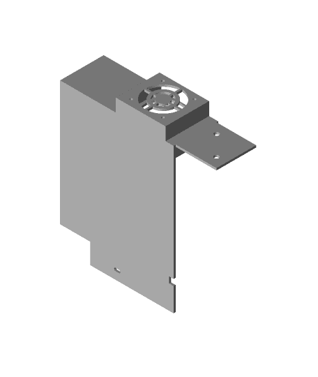 Ender 3 case for BigTreeTech SKR board - Bottom Case - 40 x 40 x 10 offset.stl 3d model