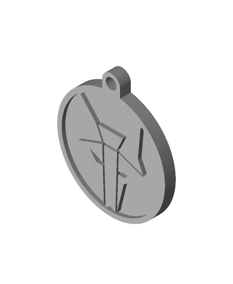 Howler Keychain with Lines 3d model