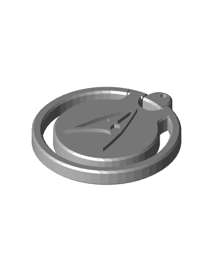 Starfleet Swinging Keyring (Easy, Quick Print) 3d model