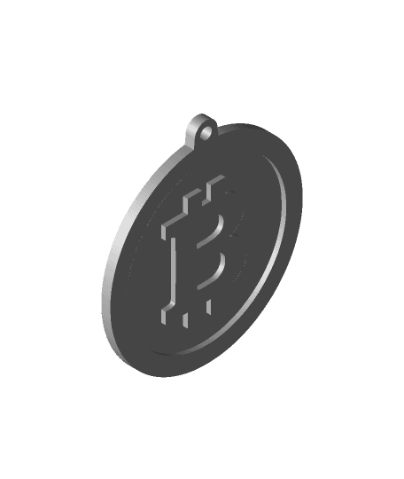 Bitcoin Keychain.stl 3d model