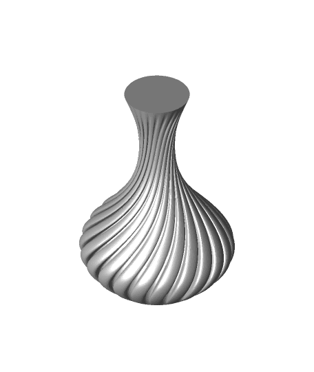 Twist Vase (Vase No. 4) by Kazi Toad full viewable 3d model