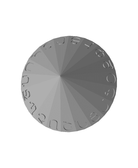 Armenian Alphabet d38 Polyhedral Die 3d model