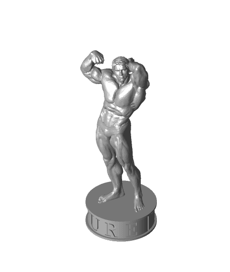 Arnold Schwarzenegger Podest Statue 3d model